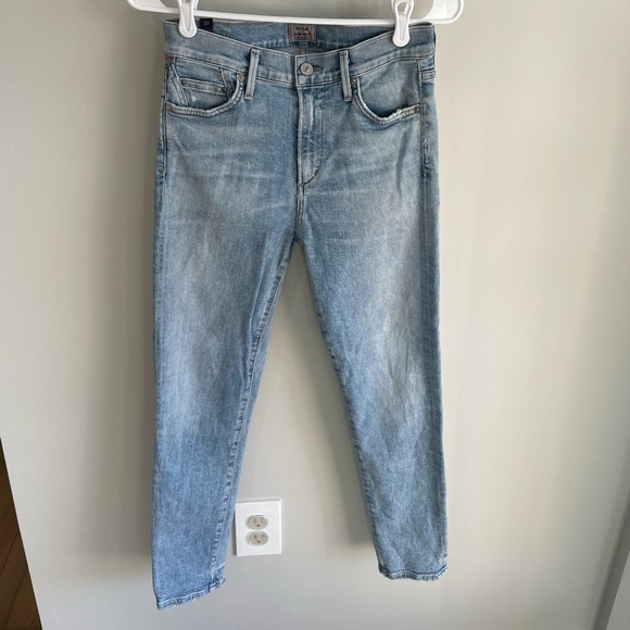 Citizens of Humanity Rocket Crop Mid-Rise Skinny Jeans - Light Wash - Size 27 - Picture 6 of 15